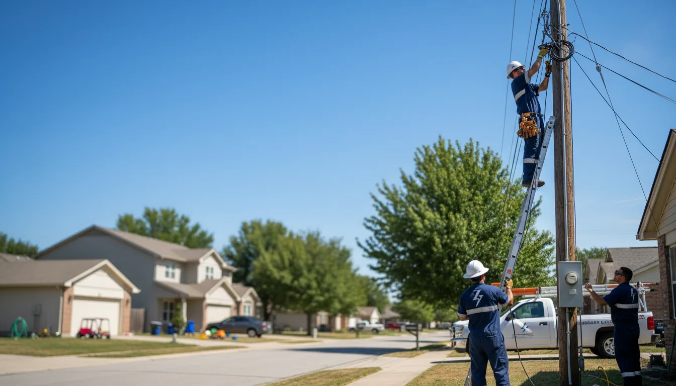 Residential electrician providing installation services in Depew, OK